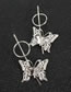 Fashion Golden Geometric Metal Butterfly Earrings