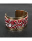 Fashion Red Crystal Alloy Wide-bracelet Bracelet