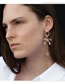 Fashion Color Mixing Alloy Acrylic Diamond Bow Earrings