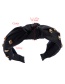 Fashion Navy Blue Alloy Square Knotted Wide-brimmed Hair Band