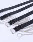 Fashion Black + 3 Chain Chain Eye Belt