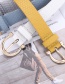 Fashion Silver Straw Mat Pattern Pu Pin Buckle Belt