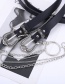 Fashion Black (without Chain) Metal Carved Three-piece Butterfly Buckle Chain Belt