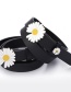 Fashion Black-double Daisy Small Daisy Flower Thin Belt