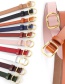 Fashion Khaki Thin Belt Candy Color Knotted Belt
