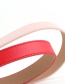 Fashion Red-silver Buckle Pu Buckle Belt With Round Buckle