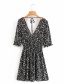 Fashion Black Floral Tether Slingback Dress
