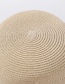 Fashion Beige Straw Stitching Sunscreen Shading Split Fisherman Hat