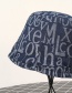 Fashion Denim Navy Letter Stitching Hat Body Fisherman Hat