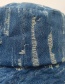 Fashion Denim Blue Broken Washed Denim Sunscreen Fisherman Hat