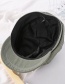 Fashion Gray-green Solid Color Stitching Octagonal Cap