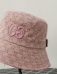 Fashion Beige Letter Embroidered Printed Sunshade Fisherman Hat