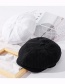 Fashion Milky White Twist Stitching Solid Color Beret