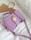Fashion Purple Acrylic Chain Shoulder Bag With Stitching Lock