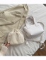 Fashion White Drawstring Stitching Shoulder Bag
