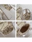 Fashion White Drawstring Stitching Shoulder Bag