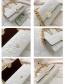 Fashion White Chain Lock Embroidery Thread Quilted Shoulder Bag