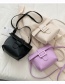 Fashion Purple Belt Buckle Flip Shoulder Messenger Bag