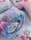 Fashion Rose Red Square Unicorn Plush Children's Wallet