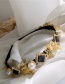 Fashion Square Hair Clip Black Three-dimensional Butterfly Pearl Diamond-set Geometric Headband Hair Clip