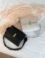 Fashion White One-shoulder Diagonal Shoulder Bag With Braided Rope Latch