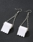 Fashion White Roll Paper Resin Alloy Earring Necklace Set