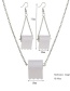 Fashion White Roll Paper Resin Alloy Earring Necklace Set
