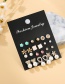 Fashion Red Alloy Drop Oil And Diamond Flower Butterfly Pearl Earring Set