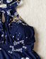 Fashion Navy Navy Blue Elk Flower Swimsuit