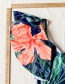 Fashion Color Printed Ruffled One-piece Swimsuit