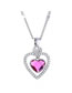 Fashion Classical Pink Crystal Inlaid Rhinestone Necklace
