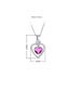 Fashion Fuchsia Crystal Inlaid Rhinestone Necklace