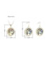 Fashion 14k Gold Real Gold Plated Lucky Tree Hollow Geometric Round Earring Necklace Set