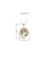 Fashion 14k Gold Lucky Tree Geometric Round Hollow Necklace