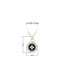 Fashion Black Imported Crystal Cross Geometric Round Necklace