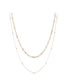 Fashion Golden Gold Plated Round Bead Chain Double Necklace