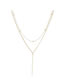 Fashion Golden Gold-plated Round Bead Double-layer Necklace