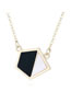 Fashion Olives Gold-plated Diamond Triangle Contrast Color Necklace