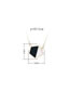 Fashion Black Gold-plated Diamond Triangle Contrast Color Necklace