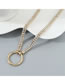 Fashion Golden Round Gold-plated Diamond Necklace