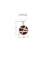 Fashion Red Real Gold Plated Oil Drop Geometric Round Necklace