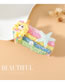 Fashion Color Mixing Mermaid Sequin Knitted Resin Starfish Hair Clip