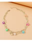 Fashion Color Small Flower Double Necklace