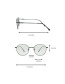 Fashion Silver Frame-after Changing Color Round Anti-radiation Color-changing Anti-blue Light Flat Mirror Glasses Frame