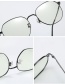 Fashion Black Silver Frame-after Changing Color Anti-radiation Polygon Irregular Color Changing Flat Mirror Glasses Frame