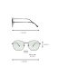 Fashion Silver Frame-after Changing Color Anti-radiation Polygon Irregular Color Changing Flat Mirror Glasses Frame