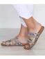 Fashion Serpentine Leopard Flat Sandals