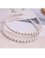 Fashion Golden Diamond And Pearl Beaded Hair Band