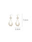 Fashion Golden Diamond-studded Pearl Butterfly Combined With Gold Earrings