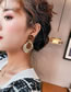 Fashion Golden Irregular Concave And Convex Geometric Alloy Earrings